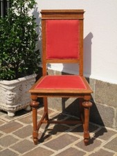 ANTICA SEDIA IN LEGNO NOCE CON