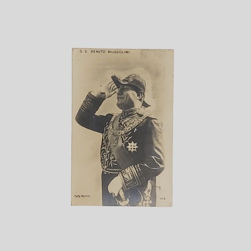 Mussolini feluca fotocartolina - mussolini,