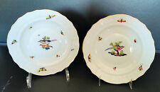 2 meravigliosi piatti realizzati da Herend nel modello uccellino Rothschild.