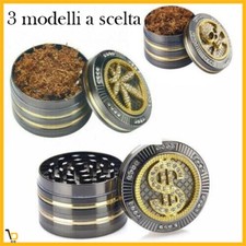 Grinder metallo trita tabacco 4 parti fuma teschio foglia dollaro