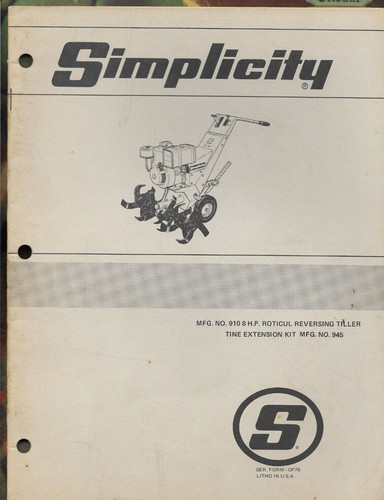 Simplicity motozappa rotativa - simplicity,