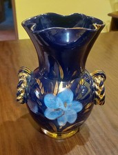 Vaso vintage blu cobalto