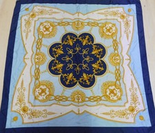 FOULARD 100% PURA SETA SILK SOIE VINTAGE DONNA (476) 86cm x 88cm