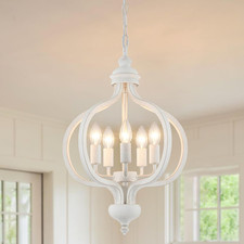 Lampadario Bianco, 5 Luci