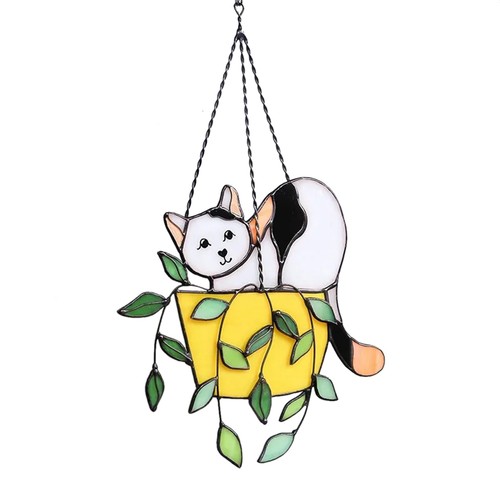 Gatto vaso di fiori - in,