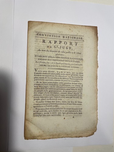 Rare rapport speech saint - speech, saint-just
