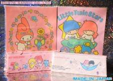 ? Vintage Sanrio 1976 MY MELODY LITTLE TWIN STARS Astuccio Pen Case Adesivi JAP