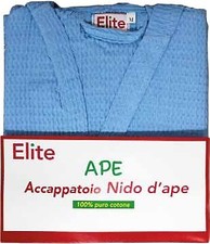Accappatoio Nido D'ape puro cotone con cappuccio dalla S alla XXXL AA355