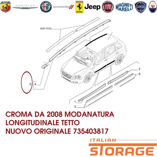 Croma 2008 modanatura - croma, da