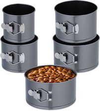 Stampo Set 5 Teglie Forno Rotonde per Dolci E Torte, Ø 12, 14, 16, 18, 20 Cm, Ac