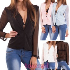 Giacca donna bottone velata