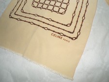 FOULARD SCIARPA CELINE PARIS 100% SETA  VTG 60 SILK SCARF