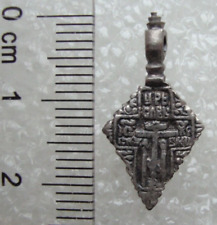 Antica piccola croce rara credente in argento Impero russo XIX secolo Vk