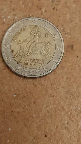 Moneta euro grecia 2002 con - 2,