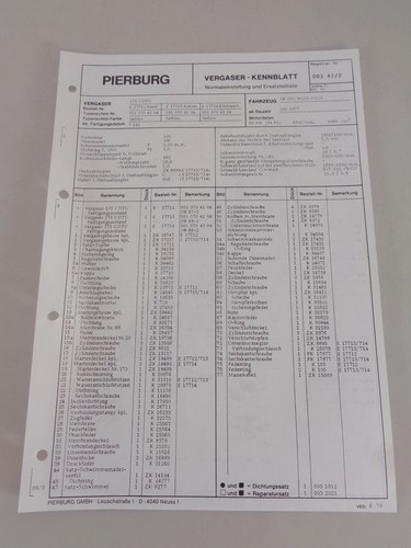 Fogli catalogo ricambi - fogli,