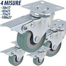 RUOTA GOMMA RIGIDA CON PIASTRA