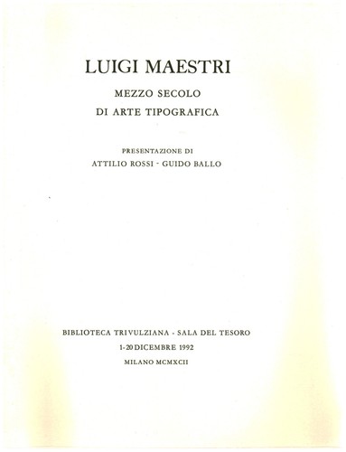 Luigi maestri attilio rossi - -,