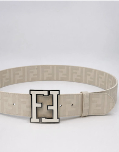 Fendi monogram white buckle - ff,