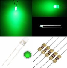 100 diodi led 3 mm VERDE lente