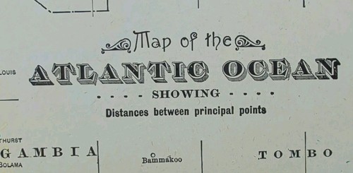 Mappa oceano atlantico 1903 - mappa,