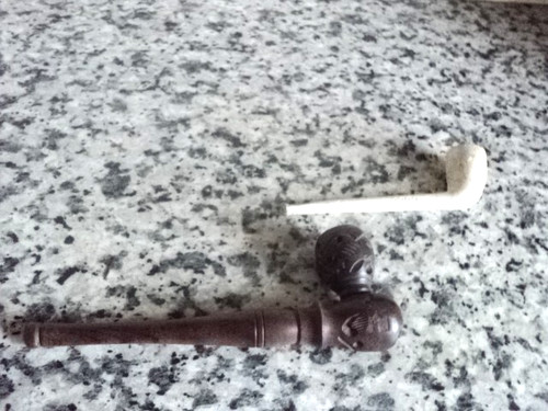 Antique pipes irish clay - 2,