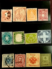 LOTTO N.4 - ANTICHI STATI ASI STOCK FRANCOBOLLI NAPOLI TOSCANA SARDEGNA E PARMA