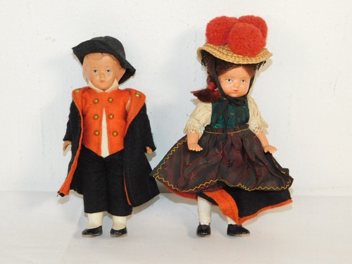 Vecchie bambole coppia costume - vecchie,
