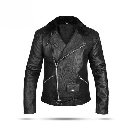 Giacca biker uomo vera pelle