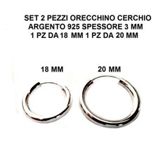 2 PEZZI ORECCHINO A CERCHIO