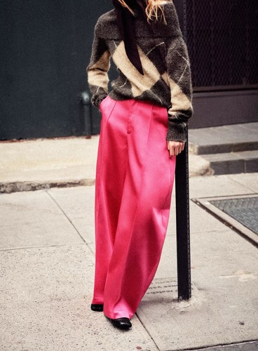 Zara high waisted - satin, effect