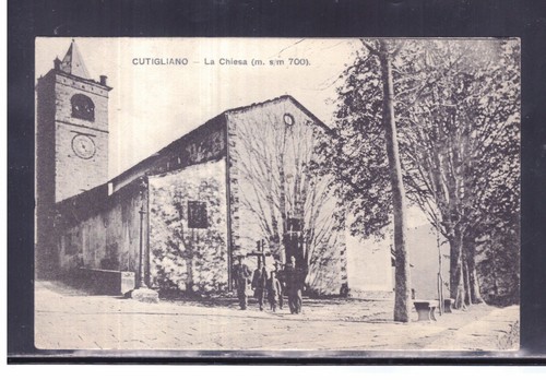 Cartolina cutigliano chiesa - la,