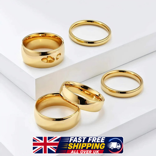 Stainless steel wedding band - steel,