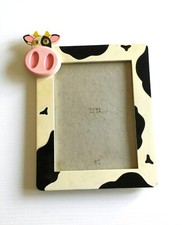 Cornice Porta Foto Mucca per bambini con staffa di sostegno 20x25 cm