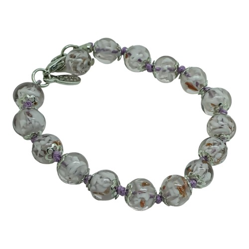 Murano vetro bracciale lilla - bracciale,