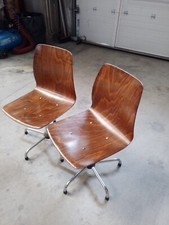 SET 2 SEDIE GIREVOLI VINTAGE ANNI 60 - PAGHOLZ - West Germany Chair  Thur-upseat