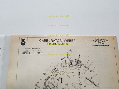 Weber carburatore icev - carburatore,