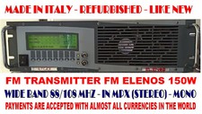 Trasmettitore FM Broadcast Professional Elenos ETG 150w banda larga 88 108 Mhz