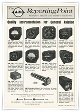 Stampa Pubblicità Aviation Instrument Manufacturing Corp AIM Vintage 1968 Pubblicità