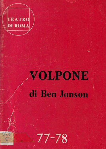 Volpone ben jonson d - jonson., s.d..