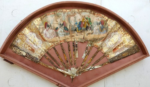 Antico ventaglio dipinto - antico,