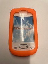 Samsung S5570 Galaxy Mini arancione custodia silicone morbida posteriore TPU nuova S 5570