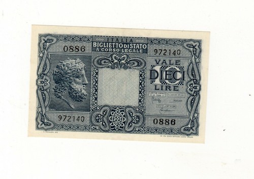 Dieci lire testa giove - dieci, "testa