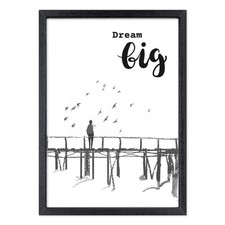 Lupia - Quadro Moderno mdf Cornice OPTICAL Legno Nera DREAM BIG 52x72 cm