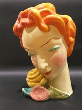 Maiolica Busto Donna ,Deruta ,Perugia tipo Rometti , Pucci ,Lenci 