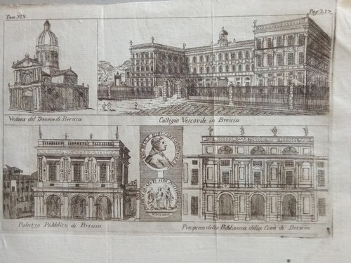 Incisione antica brescia - incisione, 4