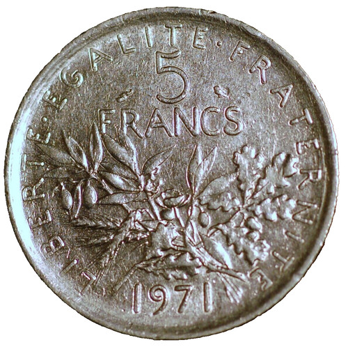 Francia franchi 1971 - 5,