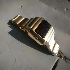 OMEGA TIME COMPUTER LED VINTAGE OMEGA 1601 TC2 Gold 