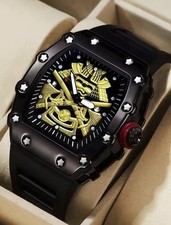 Orologio Richard Fashion Style Rapper Mille Black Red Homage Japan Samurai
