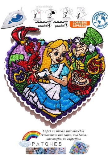 Toppa termoadesiva alice paese - termoadesiva,