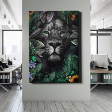 ✅QUADRO TELA, VETRO ACRILICO LEONE NATURA LEONE STREET ART ANIMALI MODERNI PREMIUM